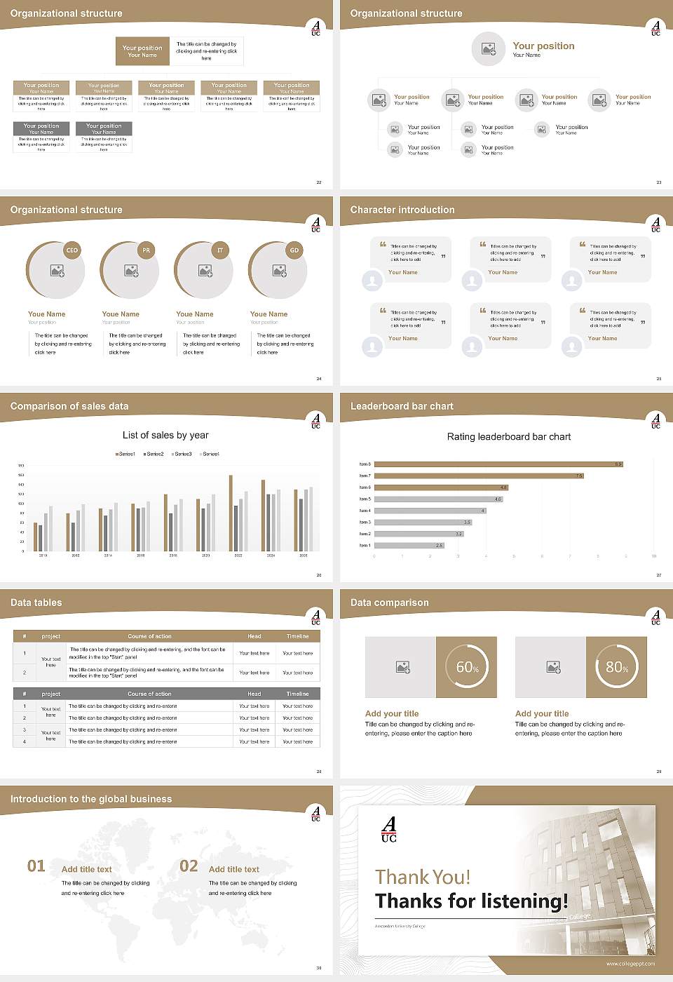 Amsterdam University College Academic Presentation/Research Findings Report PPT Template16:9 ratio PPT effect preview image4
