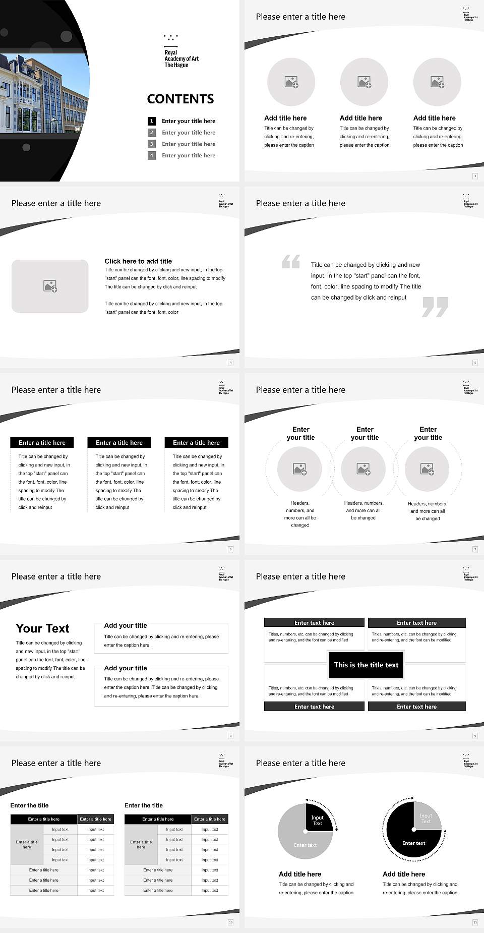 Royal Academy of Art, The Hague Course/Courseware Creation PPT Template4:3 ratio PPT effect preview image2
