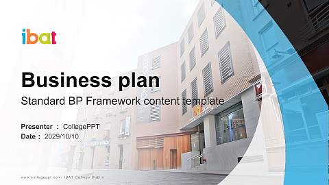 IBAT College Dublin Competition/Entrepreneurship Contest PPT Template