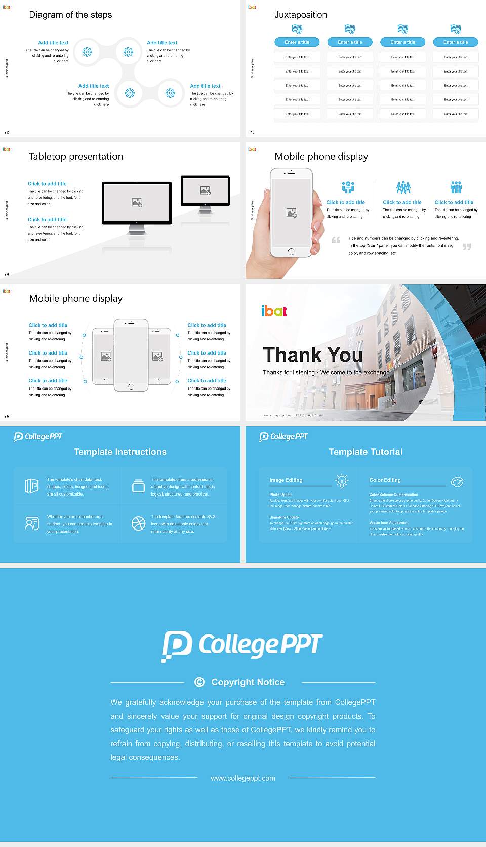 IBAT College Dublin Competition/Entrepreneurship Contest PPT Template16:9 ratio PPT effect preview image9