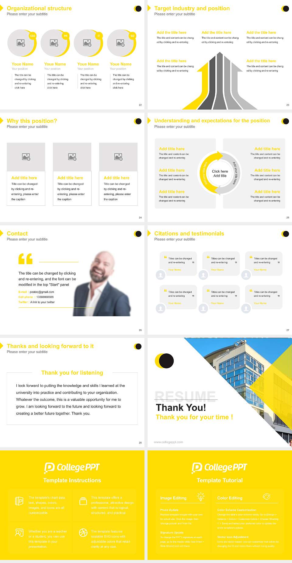 Amsterdam University of the Arts Resume PPT Template4:3 ratio PPT effect preview image4