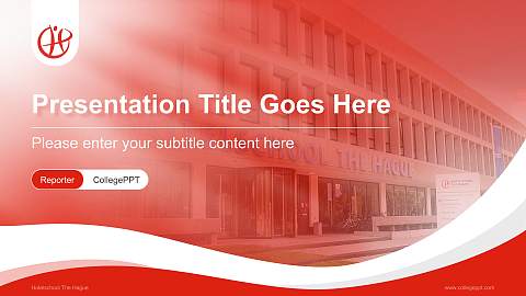 Hotelschool The Hague Lecture Sharing and Networking Event PPT Template