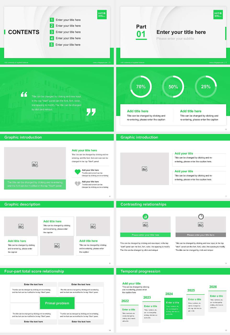 HAS University of Applied Sciences Thesis Proposal/Graduation Defense PPT Template16:9 ratio PPT effect preview image2