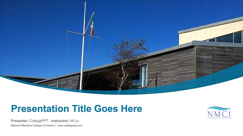 National Maritime College of Ireland Course/Courseware Creation PPT Template16:9 ratio PPT effect preview image
