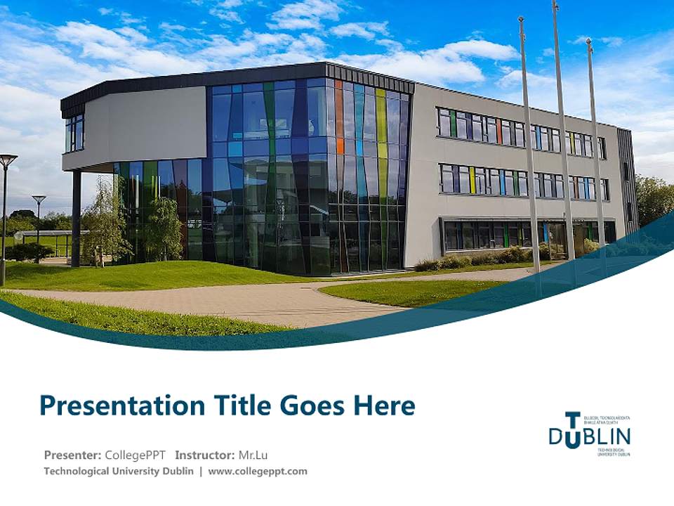 Technological University Dublin Course/Courseware Creation PPT Template4:3 ratio PPT effect preview image5