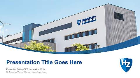 HZ University of Applied Sciences Course/Courseware Creation PPT Template