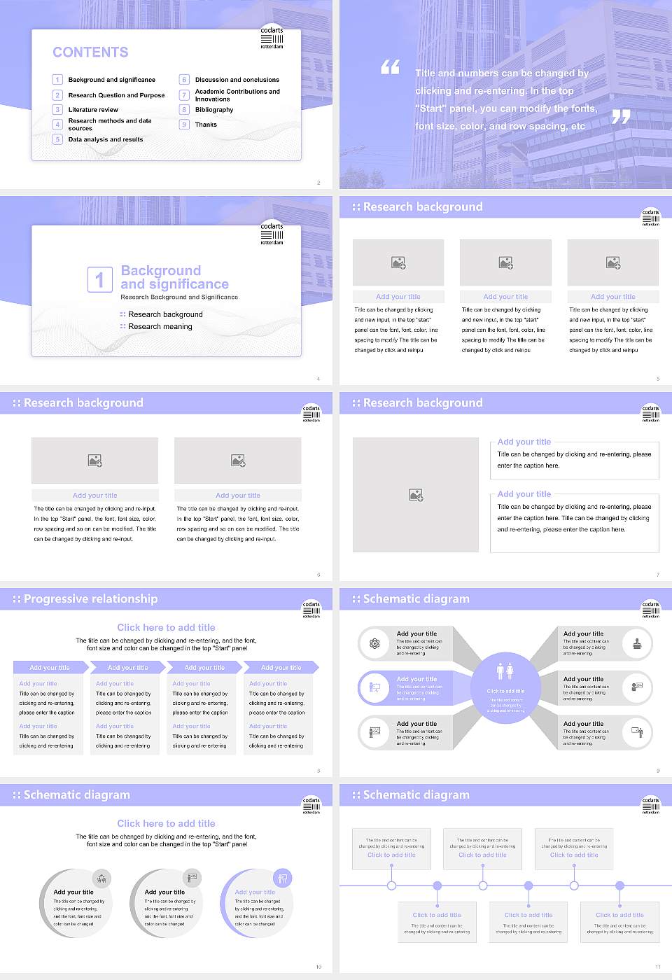 Codarts University for the Arts Graduation Thesis Defense PPT Template16:9 ratio PPT effect preview image2