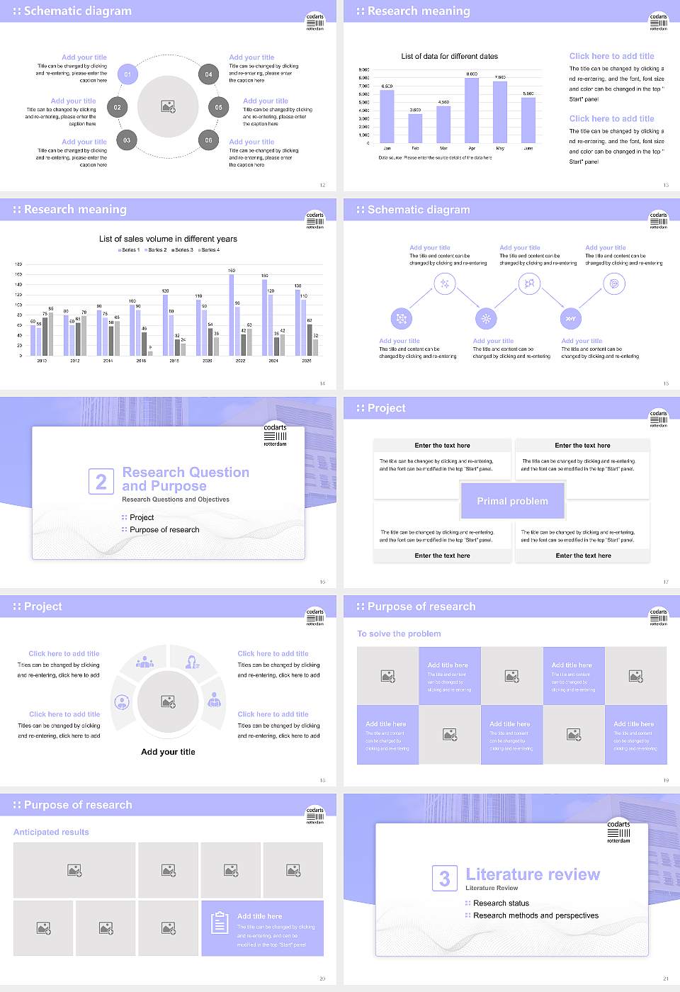 Codarts University for the Arts Graduation Thesis Defense PPT Template16:9 ratio PPT effect preview image3