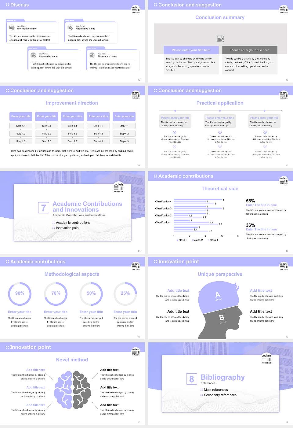 Codarts University for the Arts Graduation Thesis Defense PPT Template16:9 ratio PPT effect preview image6