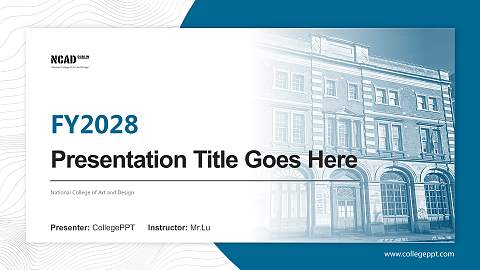 National College of Art and Design Academic Presentation/Research Findings Report PPT Template