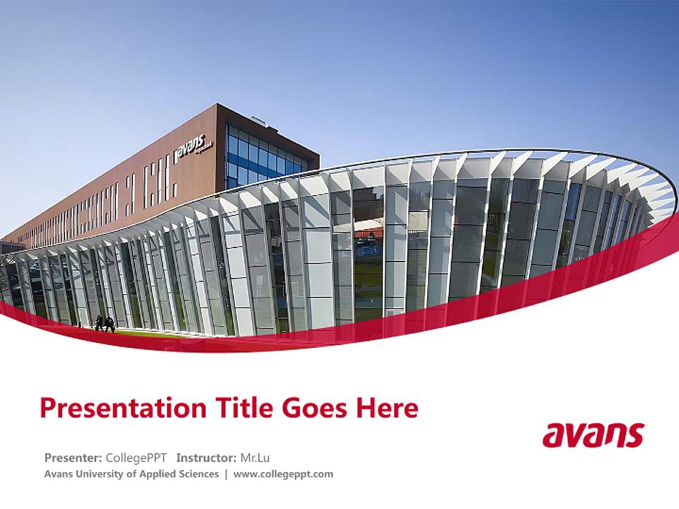 Avans University of Applied Sciences Course/Courseware Creation PPT Template4:3 ratio PPT effect preview image5