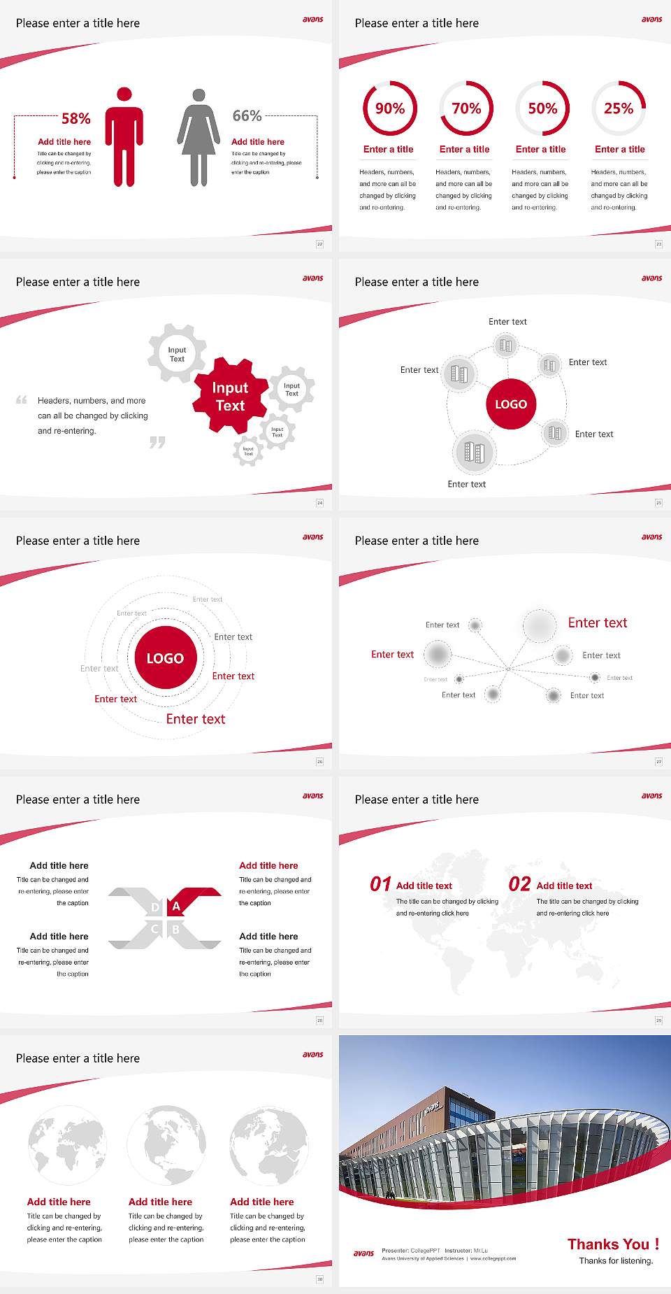 Avans University of Applied Sciences Course/Courseware Creation PPT Template4:3 ratio PPT effect preview image4