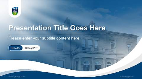 University College Dublin Lecture Sharing and Networking Event PPT Template