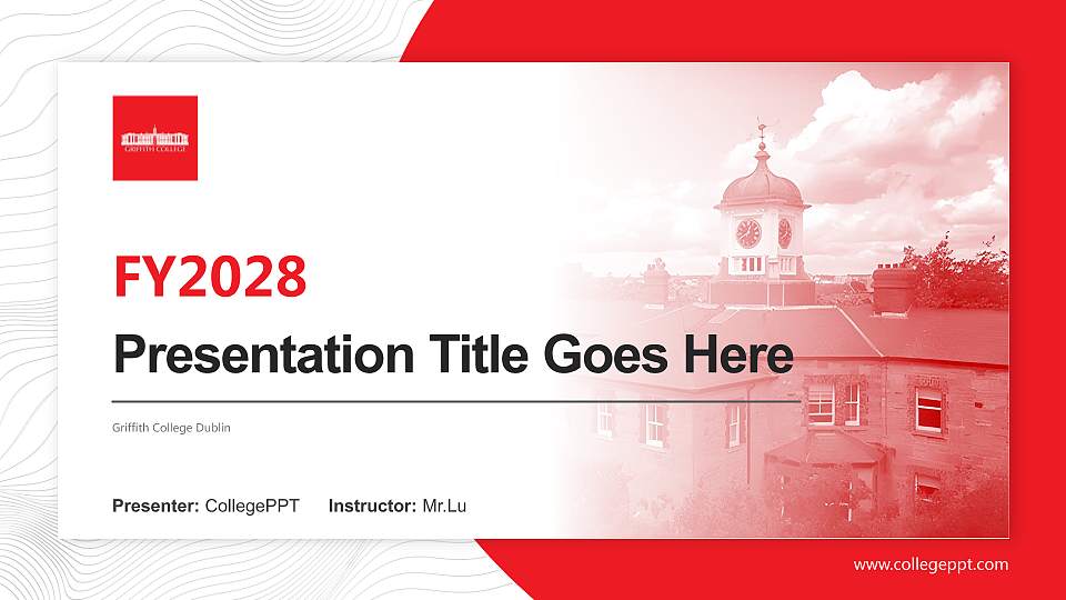Griffith College Dublin Academic Presentation/Research Findings Report PPT Template16:9 ratio PPT effect preview image