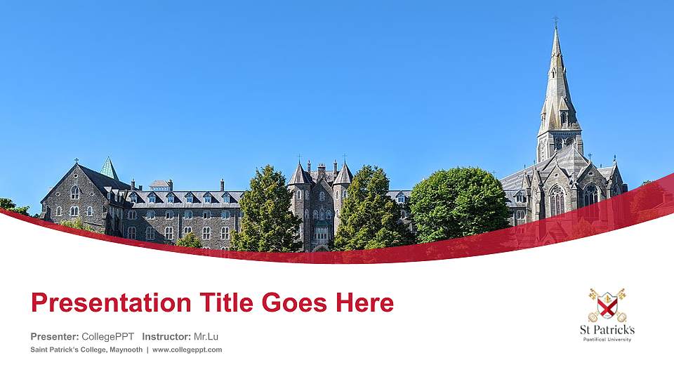 Saint Patrick’s College, Maynooth Course/Courseware Creation PPT Template16:9 ratio PPT effect preview image