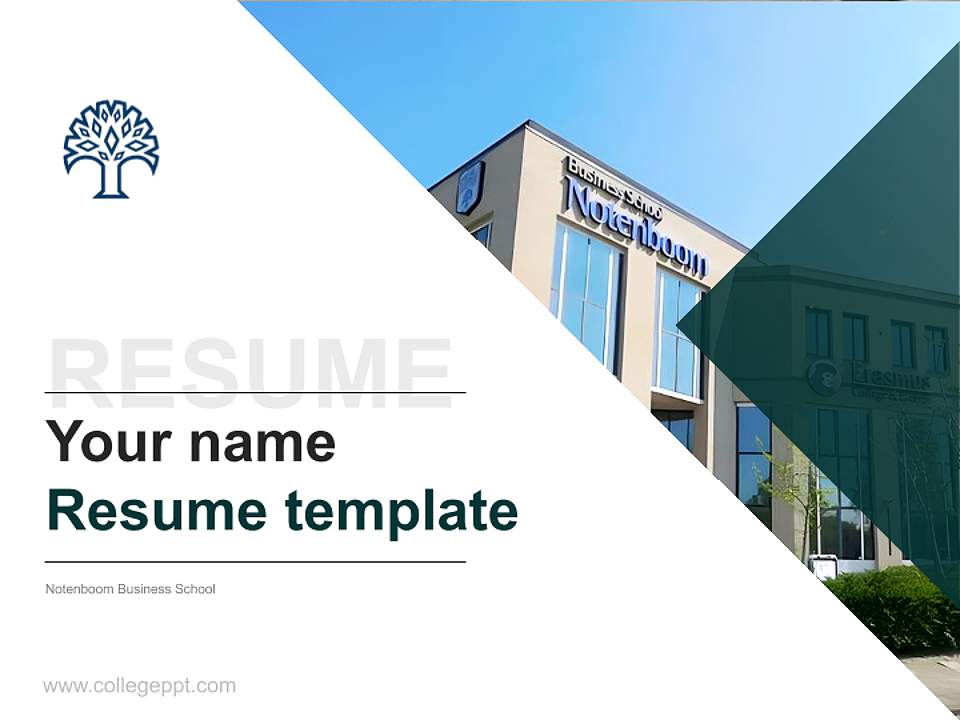 Notenboom Business School Resume PPT Template4:3 ratio PPT effect preview image5