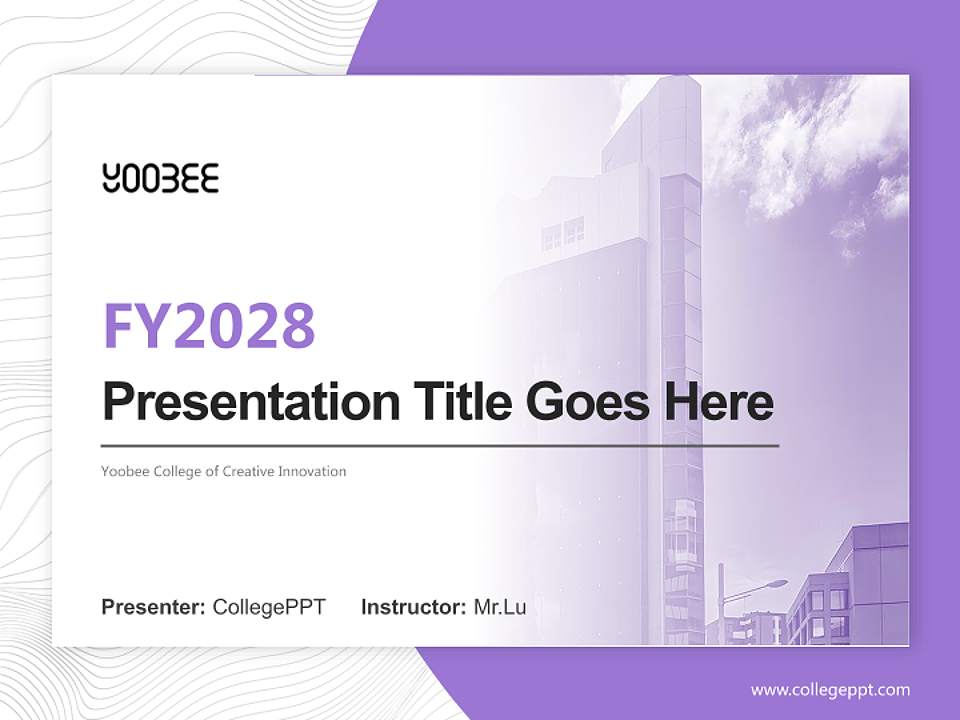 Yoobee College of Creative Innovation Academic Presentation/Research Findings Report PPT Template4:3 ratio PPT effect preview image5