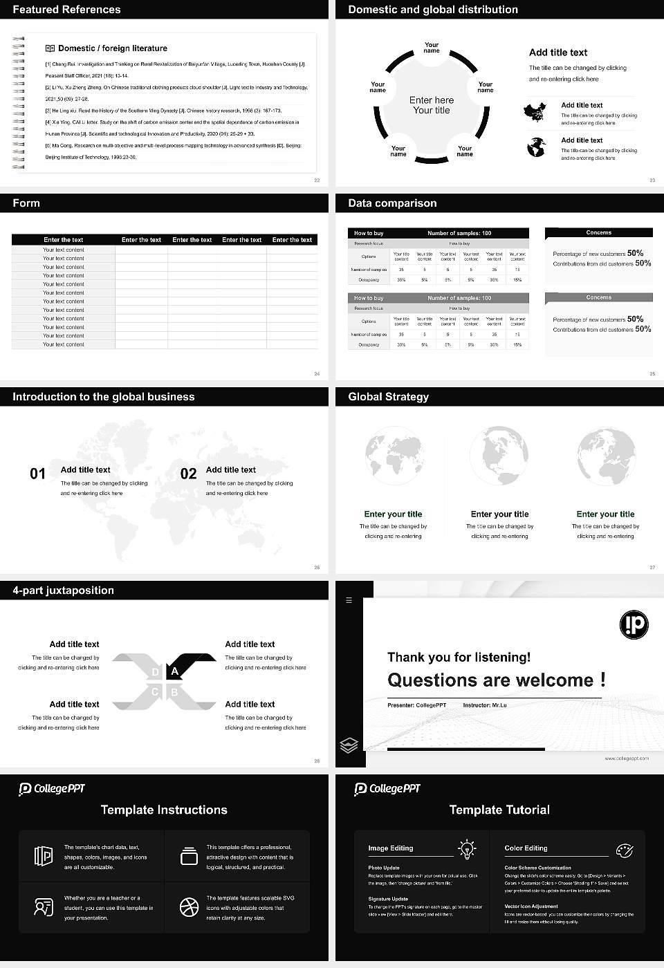 IPABO University of Applied Sciences for Education Thesis Proposal/Graduation Defense PPT Template16:9 ratio PPT effect preview image4