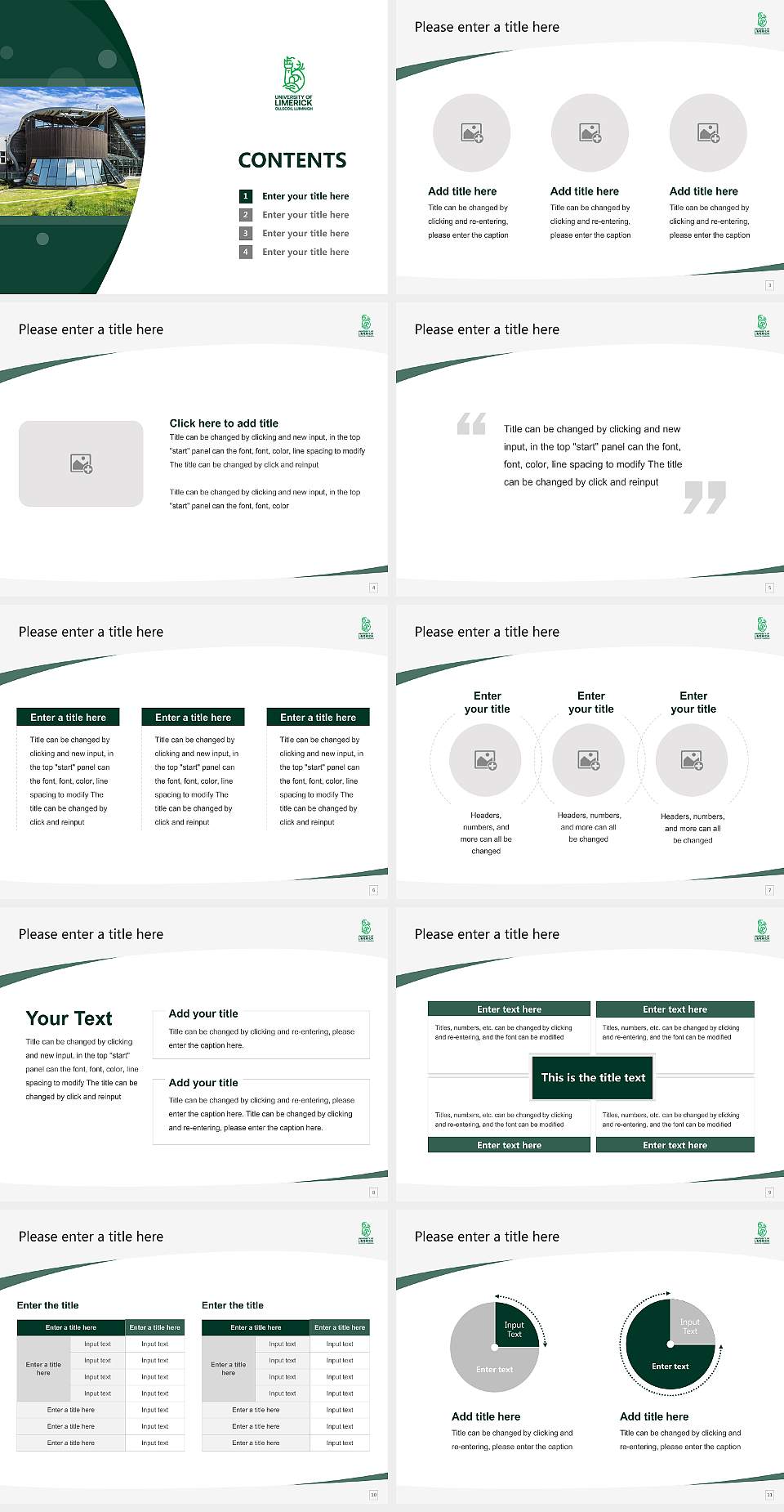 University of Limerick Course/Courseware Creation PPT Template4:3 ratio PPT effect preview image2