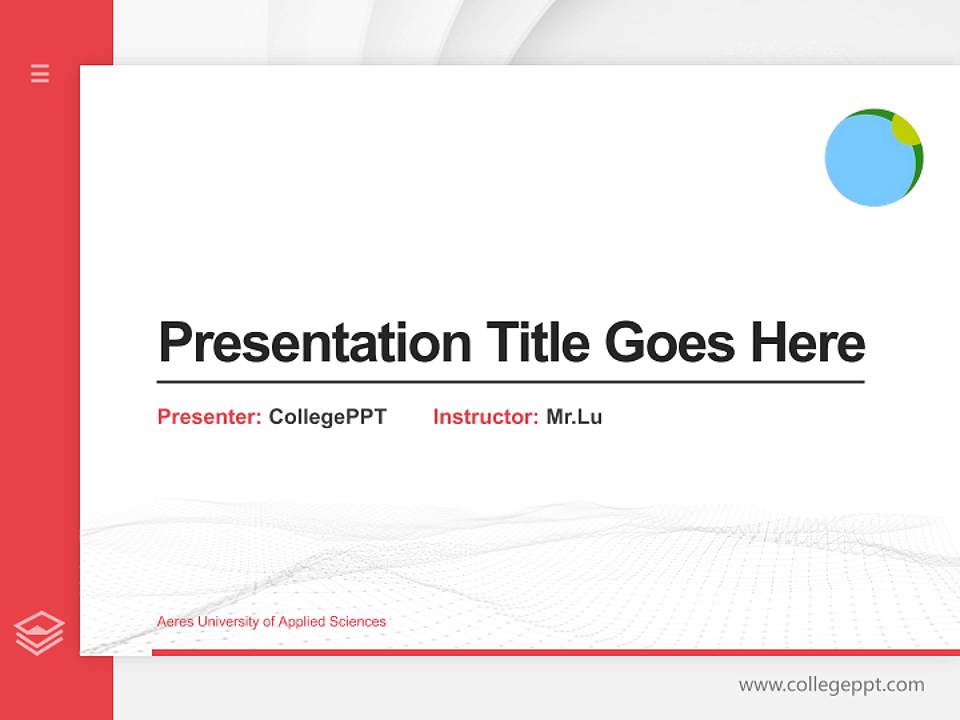 Aeres University of Applied Sciences Thesis Proposal/Graduation Defense PPT Template4:3 ratio PPT effect preview image5