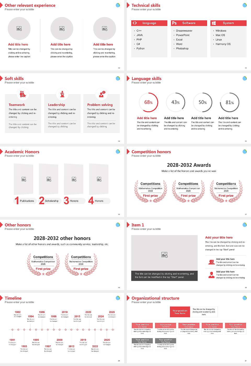 Aeres University of Applied Sciences Resume PPT Template16:9 ratio PPT effect preview image3