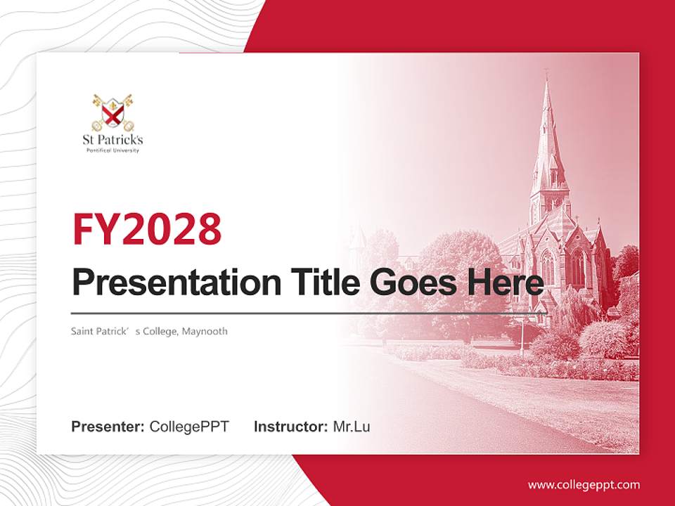 Saint Patrick’s College, Maynooth Academic Presentation/Research Findings Report PPT Template4:3 ratio PPT effect preview image5