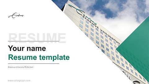 Erasmus University Rotterdam Resume PPT Template