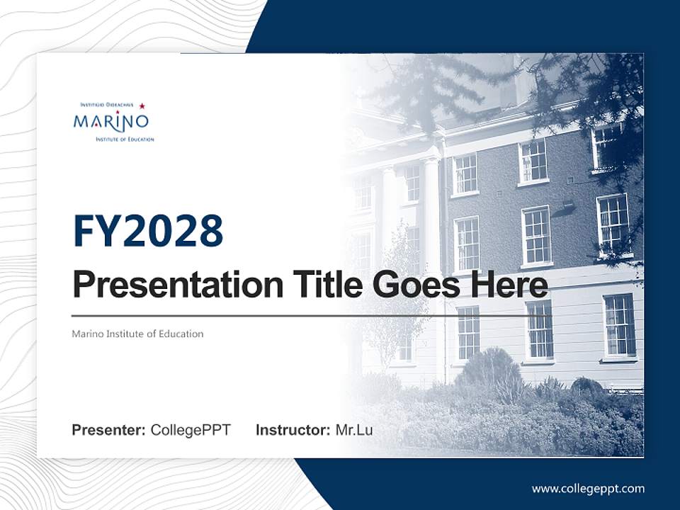 Marino Institute of Education Academic Presentation/Research Findings Report PPT Template4:3 ratio PPT effect preview image5