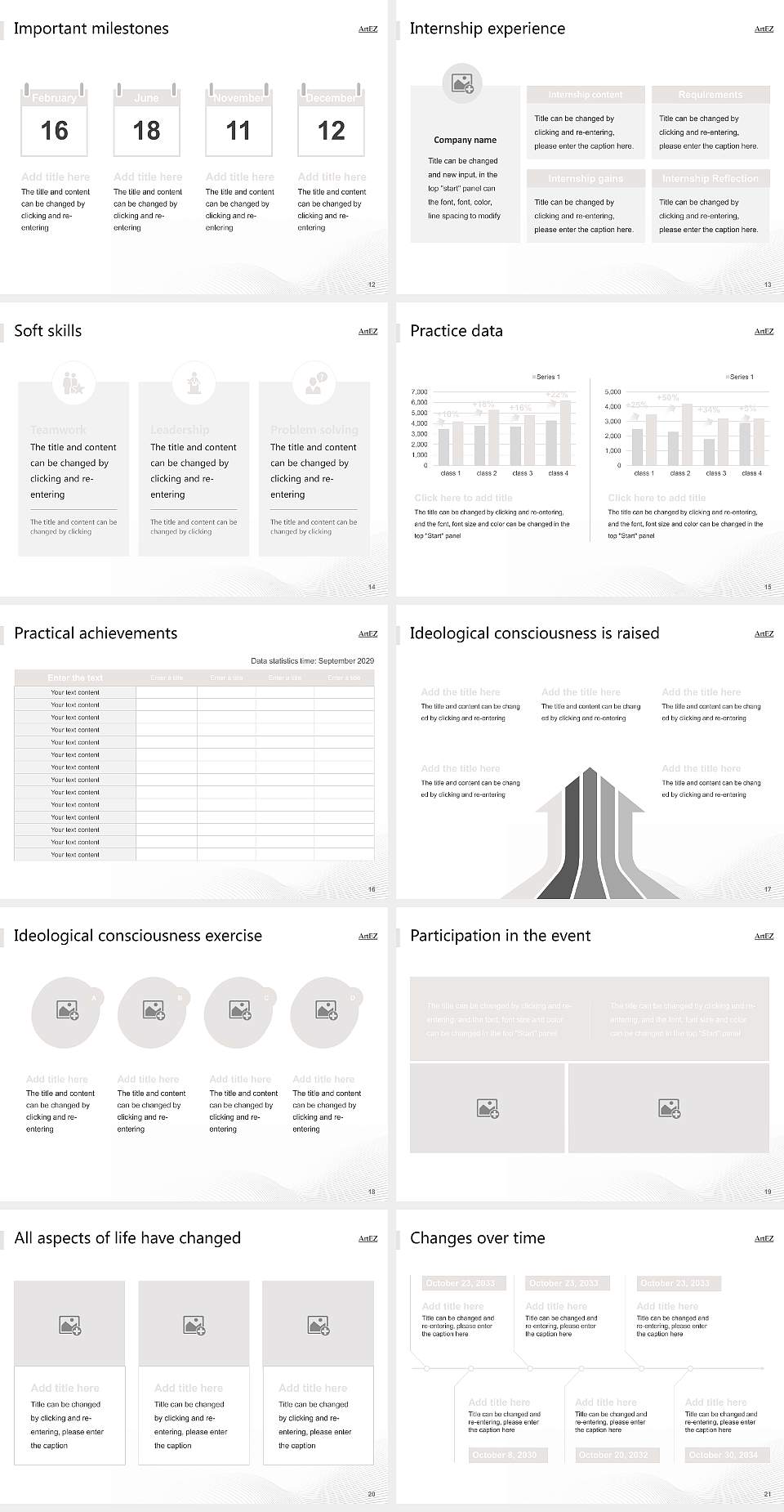 ArtEZ University of the Arts National Scholarship Defense PPT Template4:3 ratio PPT effect preview image3
