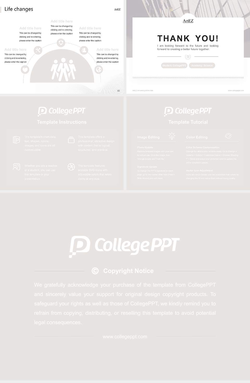 ArtEZ University of the Arts National Scholarship Defense PPT Template4:3 ratio PPT effect preview image4