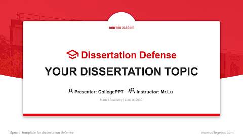 Marnix Academy Graduation Thesis Defense PPT Template