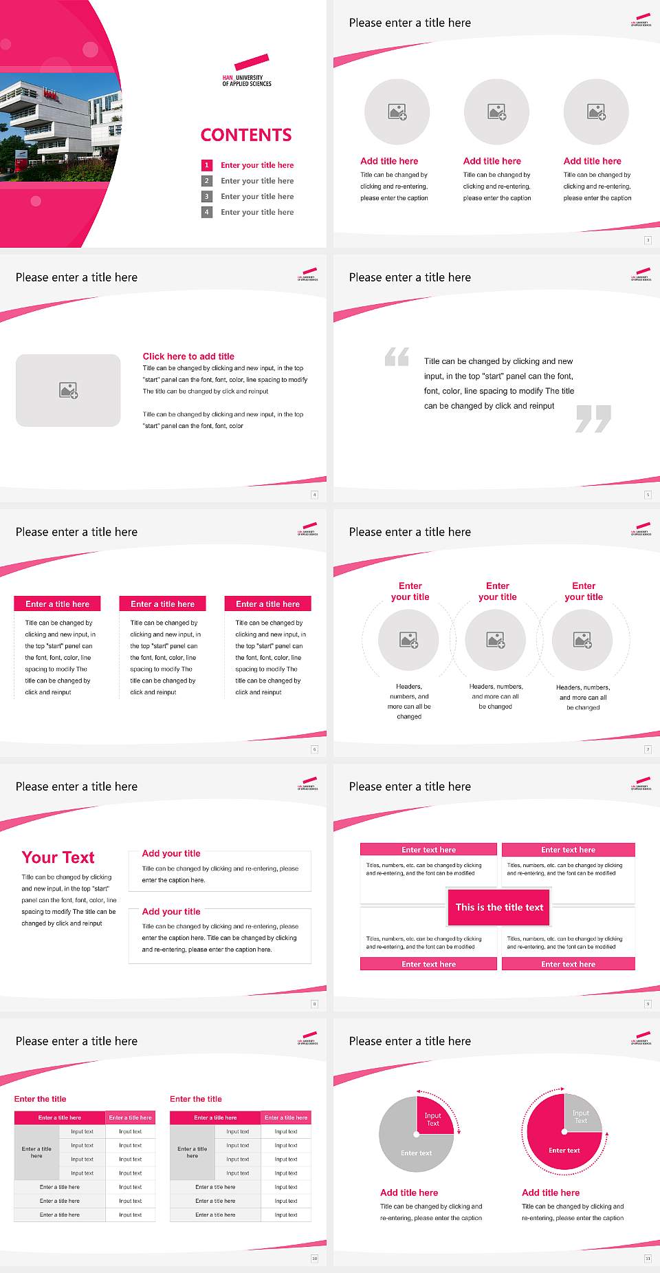 HAN University of Applied Sciences Course/Courseware Creation PPT Template4:3 ratio PPT effect preview image2