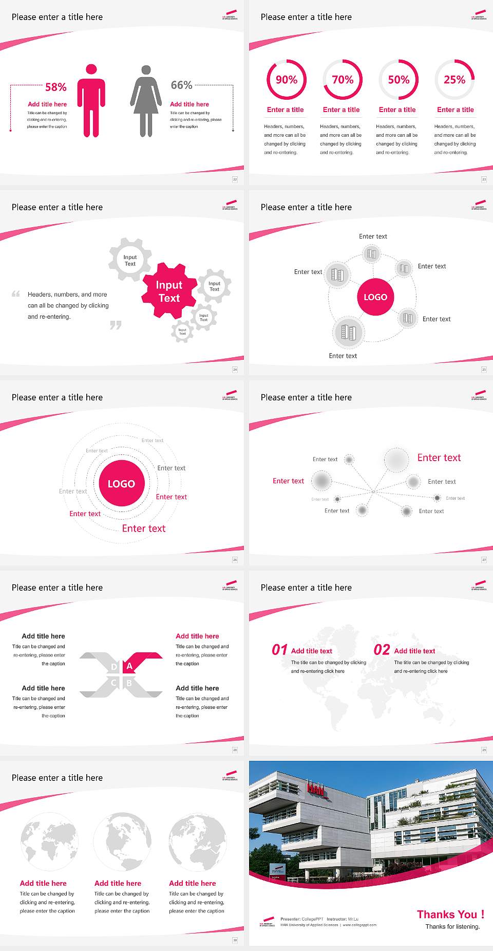 HAN University of Applied Sciences Course/Courseware Creation PPT Template4:3 ratio PPT effect preview image4