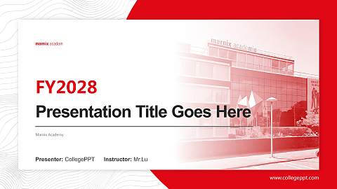 Marnix Academy Academic Presentation/Research Findings Report PPT Template