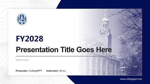 Leiden University Academic Presentation/Research Findings Report PPT Template