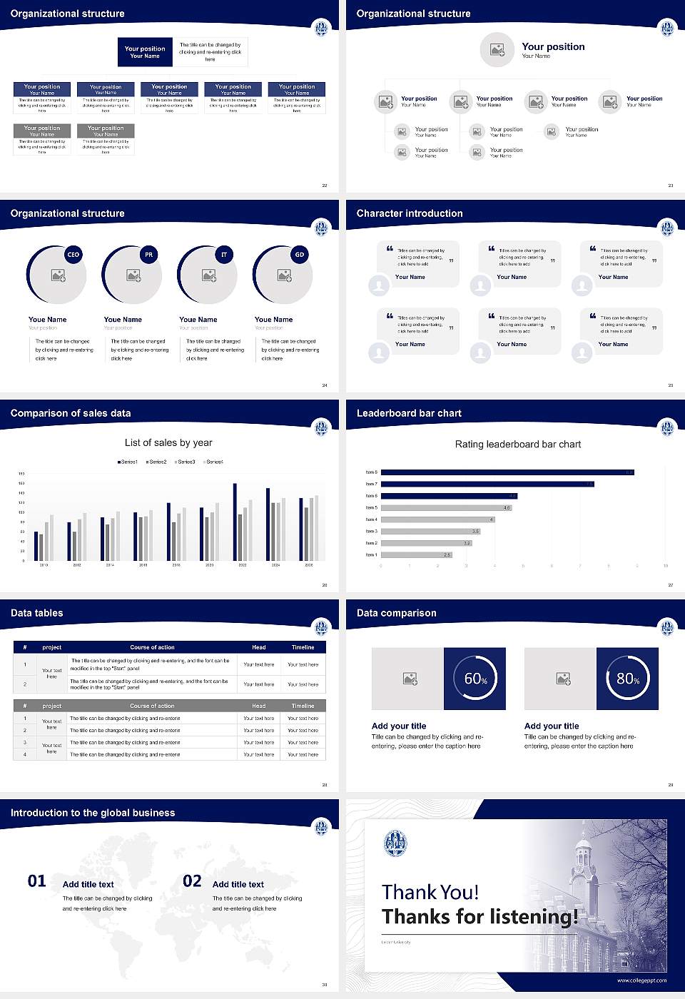 Leiden University Academic Presentation/Research Findings Report PPT Template16:9 ratio PPT effect preview image4