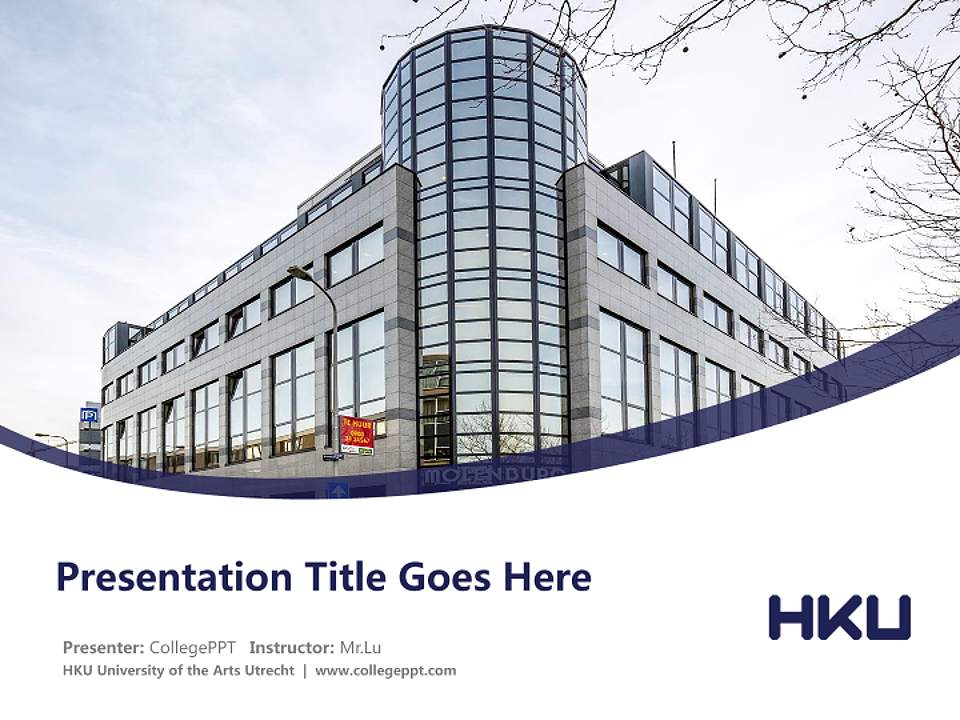 HKU University of the Arts Utrecht Course/Courseware Creation PPT Template4:3 ratio PPT effect preview image5