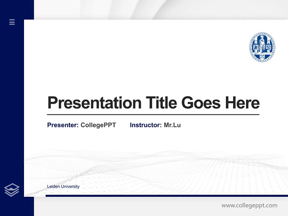 Leiden University Thesis Proposal/Graduation Defense PPT Template4:3 ratio PPT effect preview image5