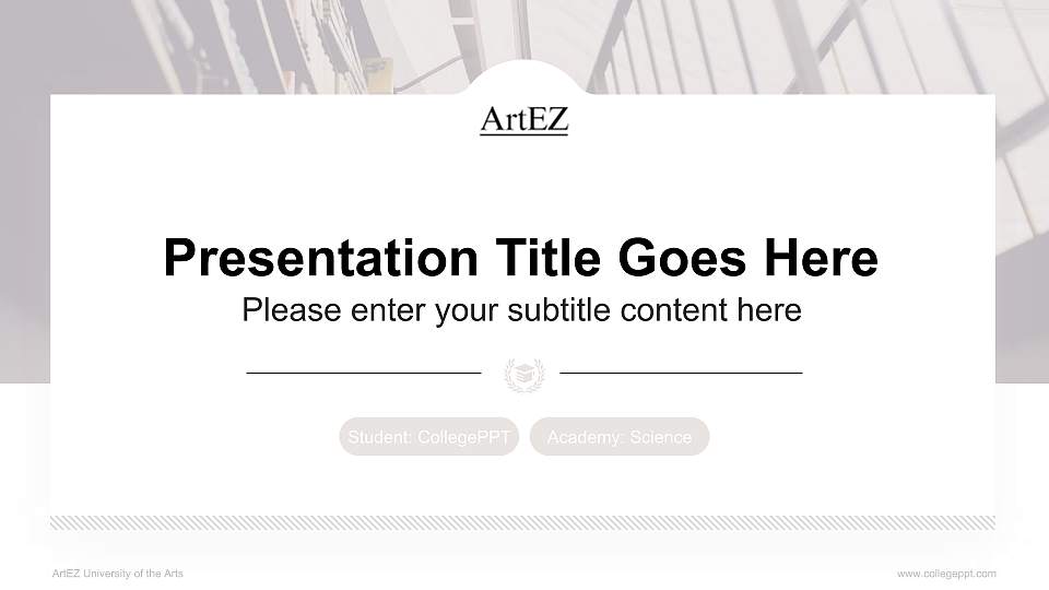 ArtEZ University of the Arts National Scholarship Defense PPT Template16:9 ratio PPT effect preview image