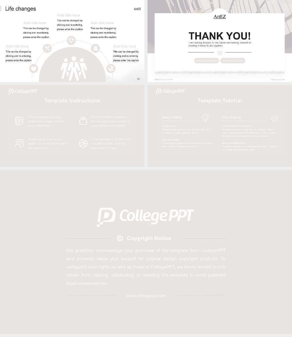 ArtEZ University of the Arts National Scholarship Defense PPT Template16:9 ratio PPT effect preview image4