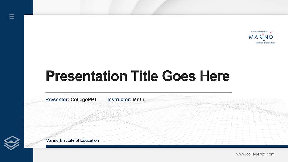 Marino Institute of Education Thesis Proposal/Graduation Defense PPT Template16:9 ratio PPT effect preview image