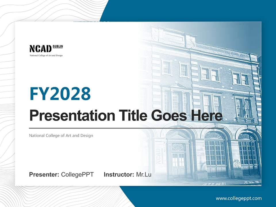 National College of Art and Design Academic Presentation/Research Findings Report PPT Template4:3 ratio PPT effect preview image5