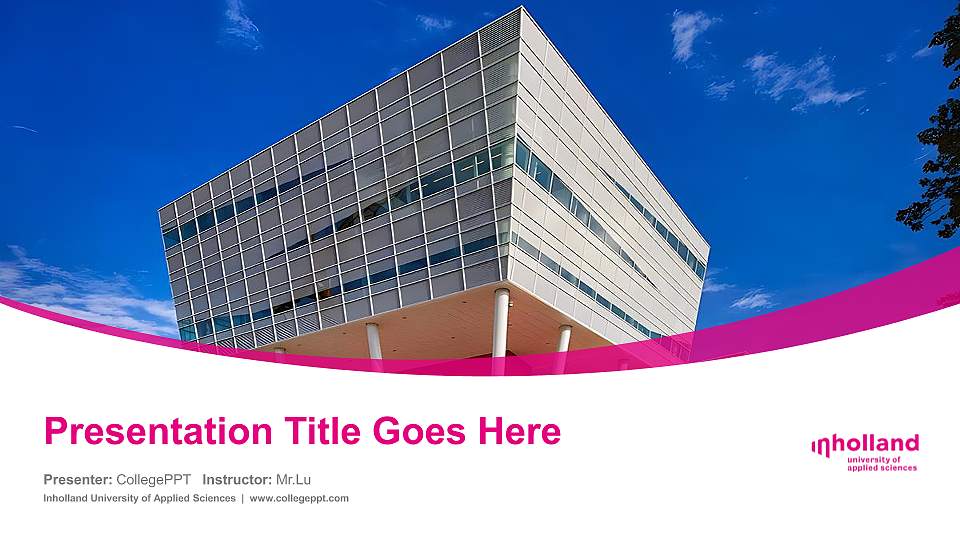 Inholland University of Applied Sciences Course/Courseware Creation PPT Template16:9 ratio PPT effect preview image