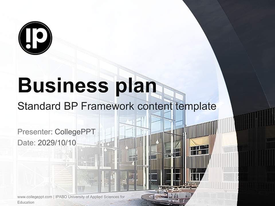 IPABO University of Applied Sciences for Education Competition/Entrepreneurship Contest PPT Template4:3 ratio PPT effect preview image9