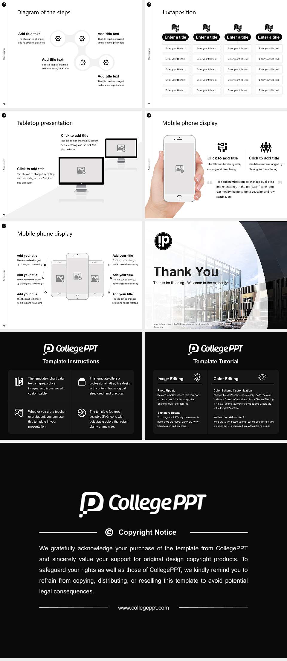 IPABO University of Applied Sciences for Education Competition/Entrepreneurship Contest PPT Template4:3 ratio PPT effect preview image9