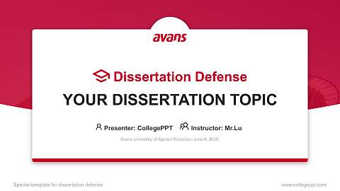 Avans University of Applied Sciences Graduation Thesis Defense PPT Template
