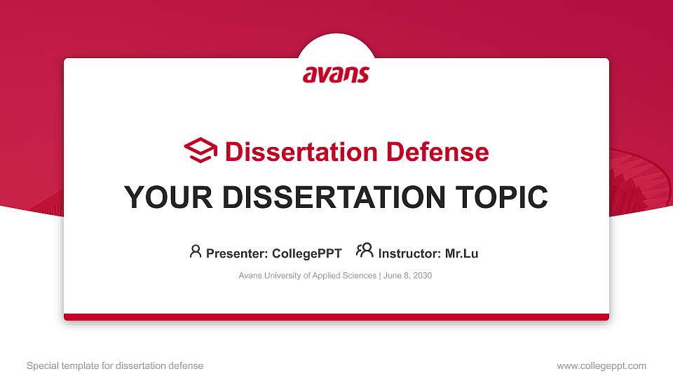 Avans University of Applied Sciences Graduation Thesis Defense PPT Template16:9 ratio PPT effect preview image