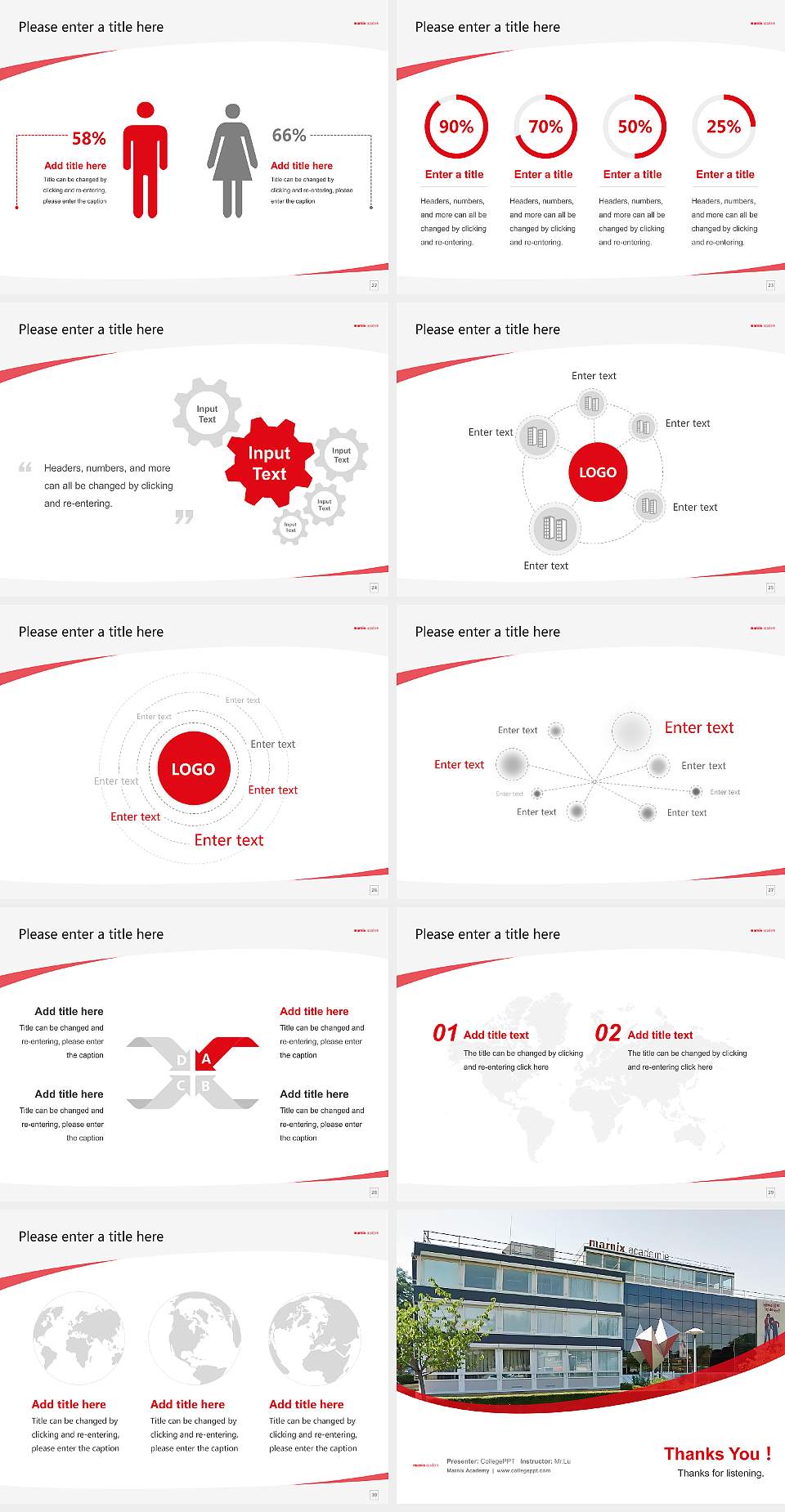 Marnix Academy Course/Courseware Creation PPT Template4:3 ratio PPT effect preview image4