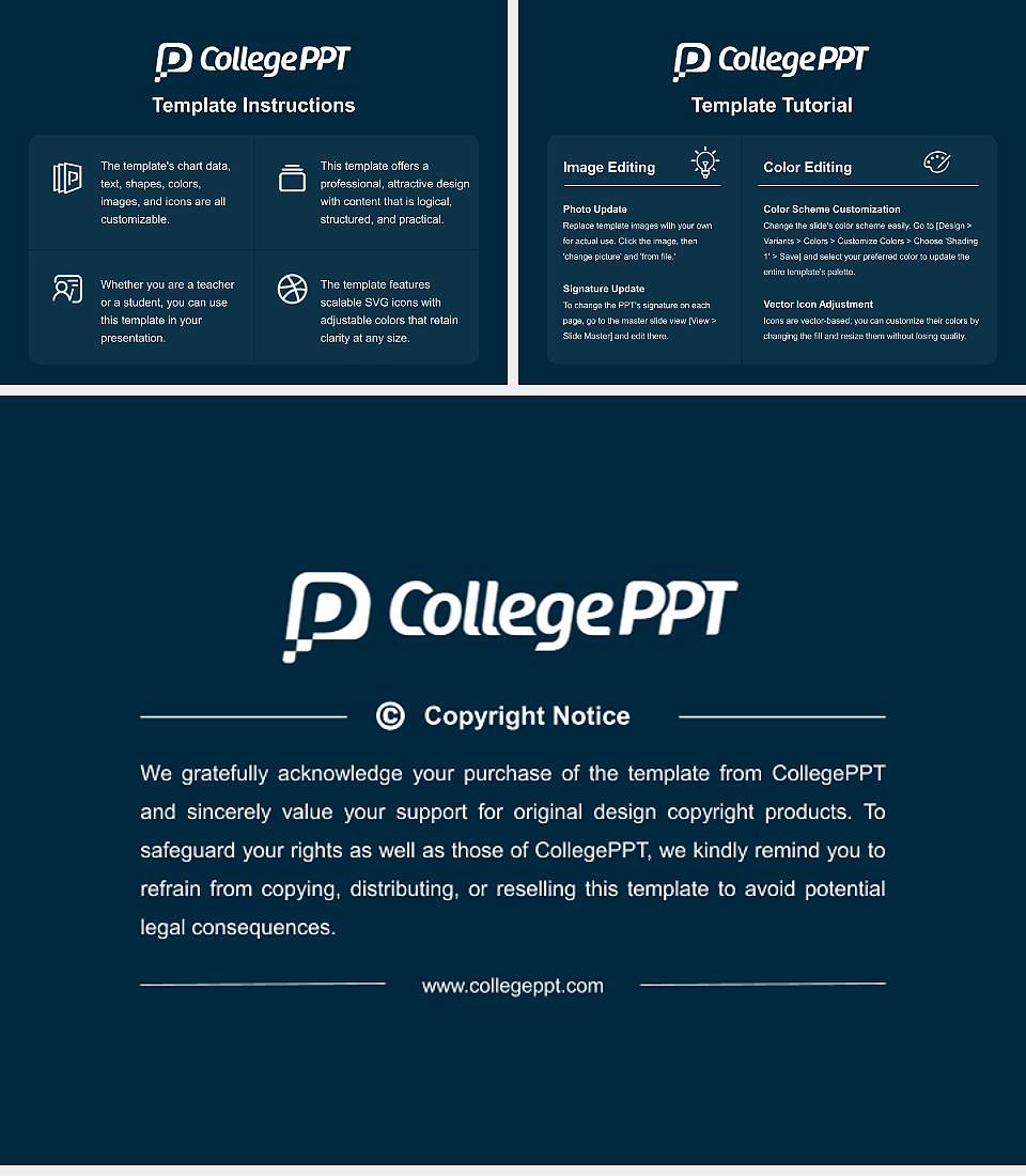 Dublin City University Course/Courseware Creation PPT Template4:3 ratio PPT effect preview image5
