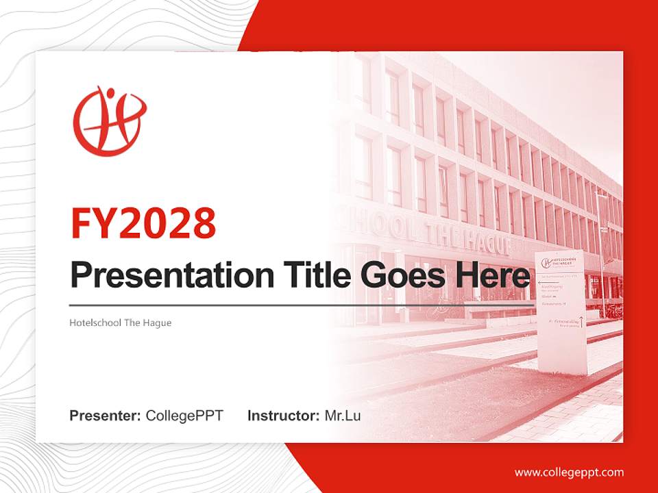 Hotelschool The Hague Academic Presentation/Research Findings Report PPT Template4:3 ratio PPT effect preview image5